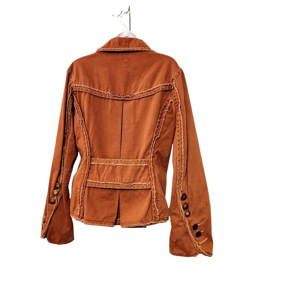 Twill Twenty Two Jacket Brown Military Jacket Size Medium - Picture 8 of 9